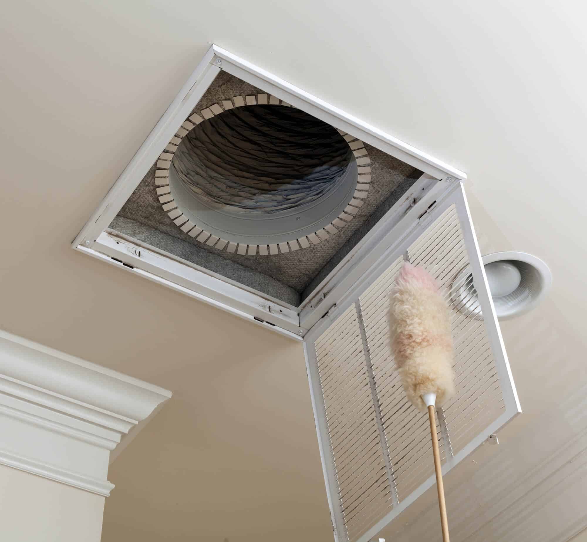 air duct with open air vent