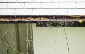 clogged gutter