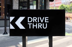 Grease and Tyre Marks in a Drive-Thru Lane